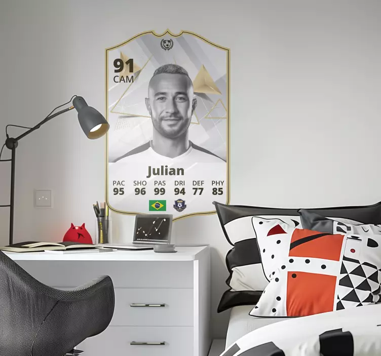 Piktogramos kortelė futbolo lipdukai - „Tenstickers“