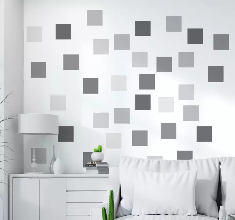 Pilkas išblukęs lipdukas - „Tenstickers“