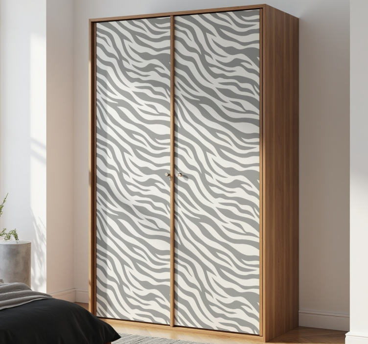 Pilkas zebras baldų lipdukas - „Tenstickers“