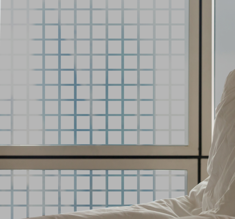 Pilkų kvadratų mastelio lango lipdukas - „Tenstickers“