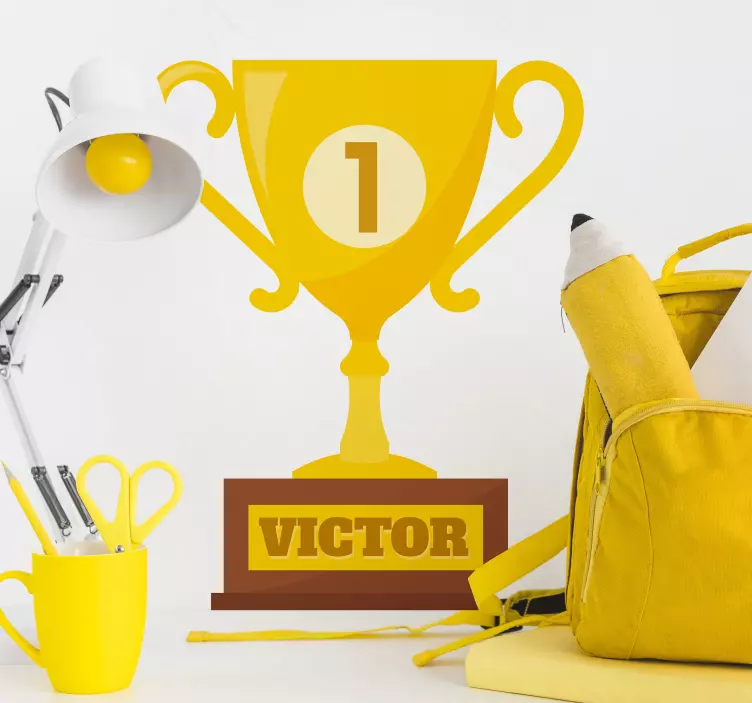 Pirmosios vietos trofėjaus asmeninis lipdukas - „Tenstickers“