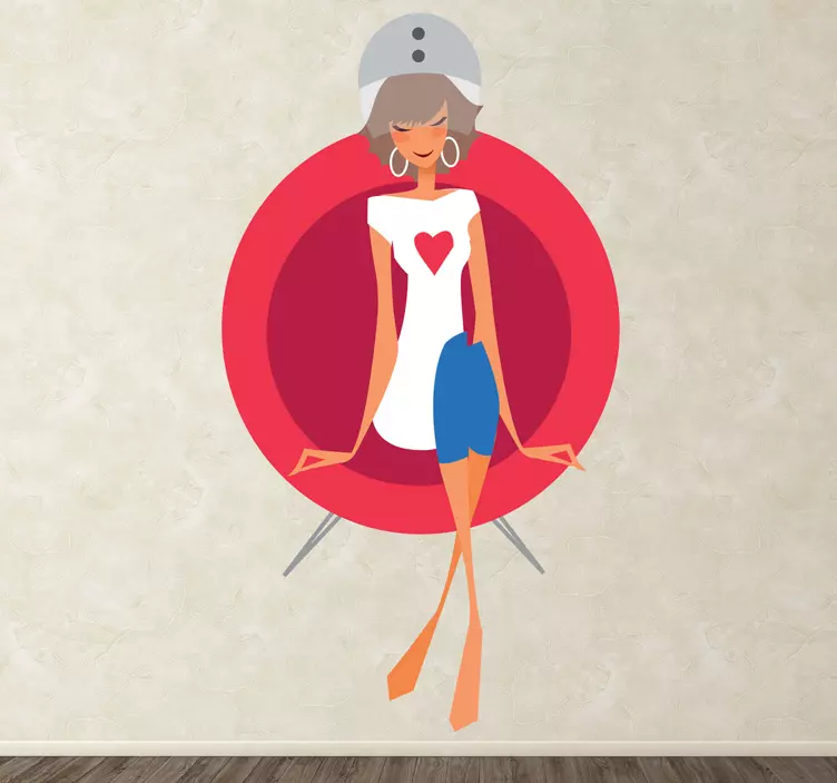 Plaukų salono džiovintuvo animuotasis paveiksliukas - „Tenstickers“