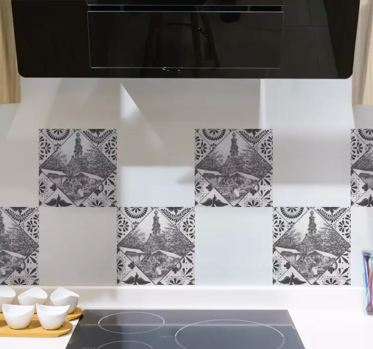 Plytelių lipdukas senovinio dekoratyvinio rašto - „Tenstickers“