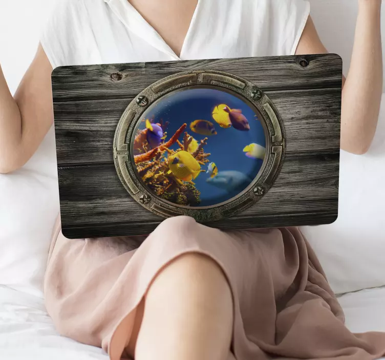 Povandeninių žuvų vaizdas Nešiojamojo kompiuterio lipdukas - „Tenstickers“