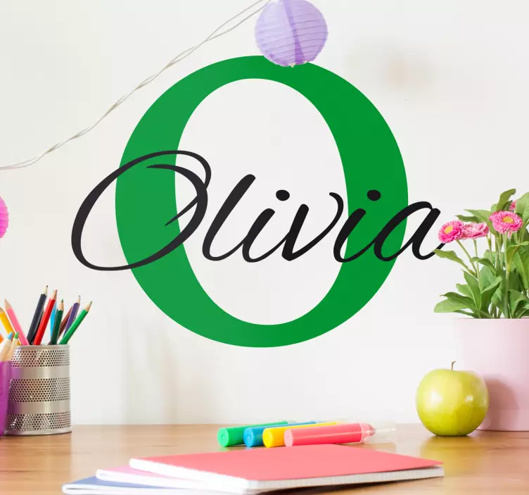 Pradinis ir vardo abėcėlės lipdukas - „Tenstickers“