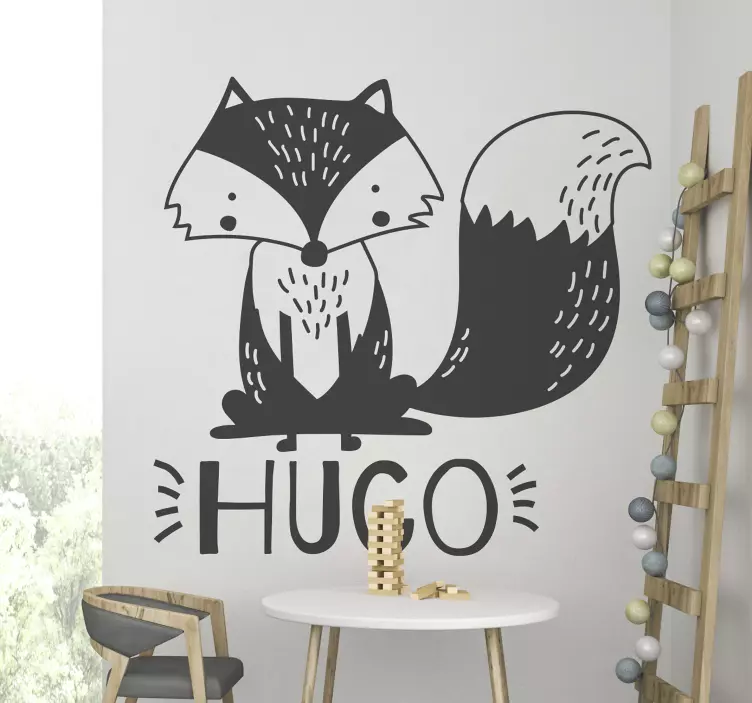 Tinkinamas lapės iliustracijos lipdukas - „Tenstickers“