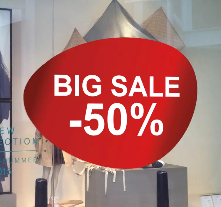 Pritaikomas raudonos vitrinos lipdukas - „Tenstickers“