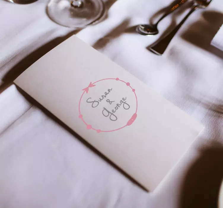 Pritaikomas vardas vestuvių lipdukas - „Tenstickers“