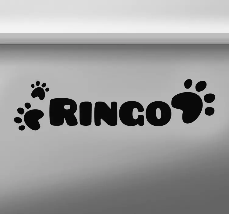 Pritaikytas šuns vardo lipdukas - „Tenstickers“