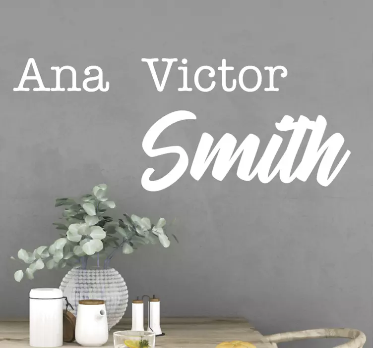Pritaikytas vardų generavimas tekstiniai sienų lipdukas - „Tenstickers“
