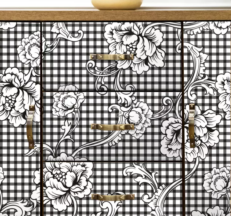 Rafinuota žiedų kompozicija tekstūros sienų lipdukas - „Tenstickers“