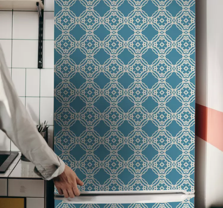 Rafinuotas geometrinis motyvas šaldytuvo lipdukas - „Tenstickers“