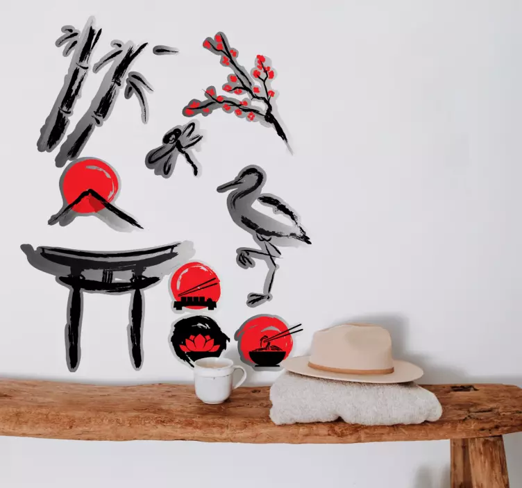 Ramūs gamtos elementai gyvūnų lipdukas - „Tenstickers“