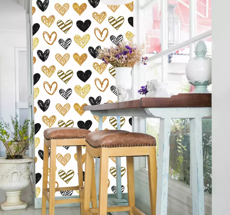 Modelio širdies valentino dienos animuotasis paveiksliukas - „Tenstickers“