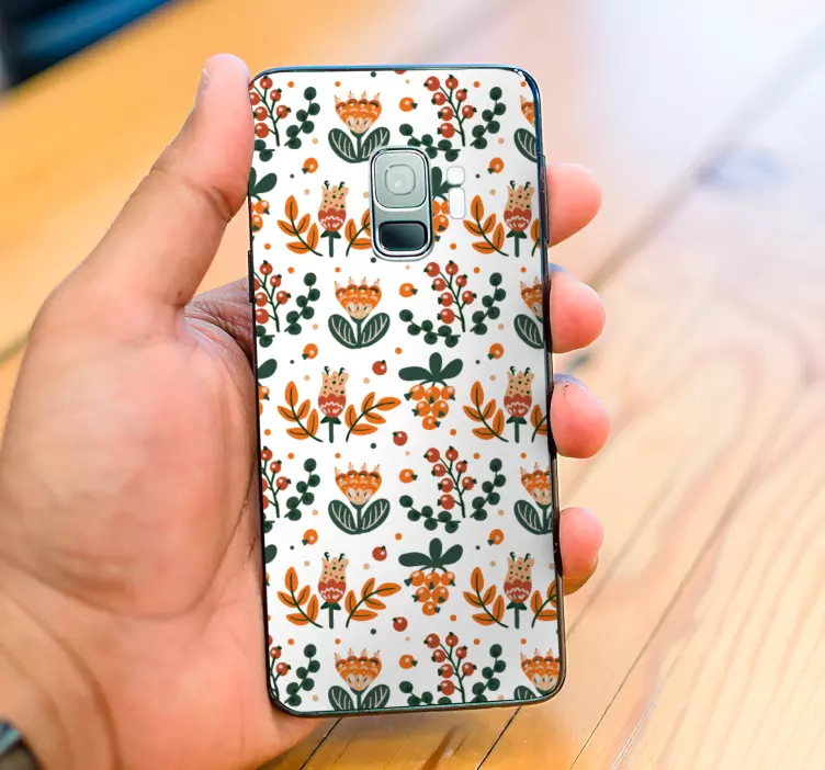 Raudonų gėlių su uogomis samsung lipdukas - „Tenstickers“