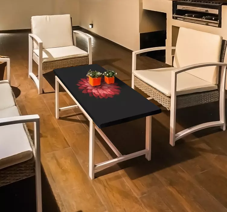 Raudonų gėlių baldų lipdukas - „Tenstickers“