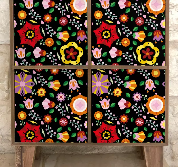 Baldų lipdukas retro botaniniu motyvu - „Tenstickers“