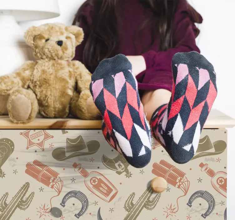 Retro kaubojų elementai dekoratyvinis lipdukas - „Tenstickers“