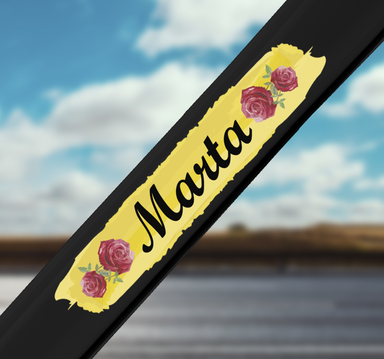 Rožių dviračio pritaikomas gėlių sienos lipdukas - „Tenstickers“