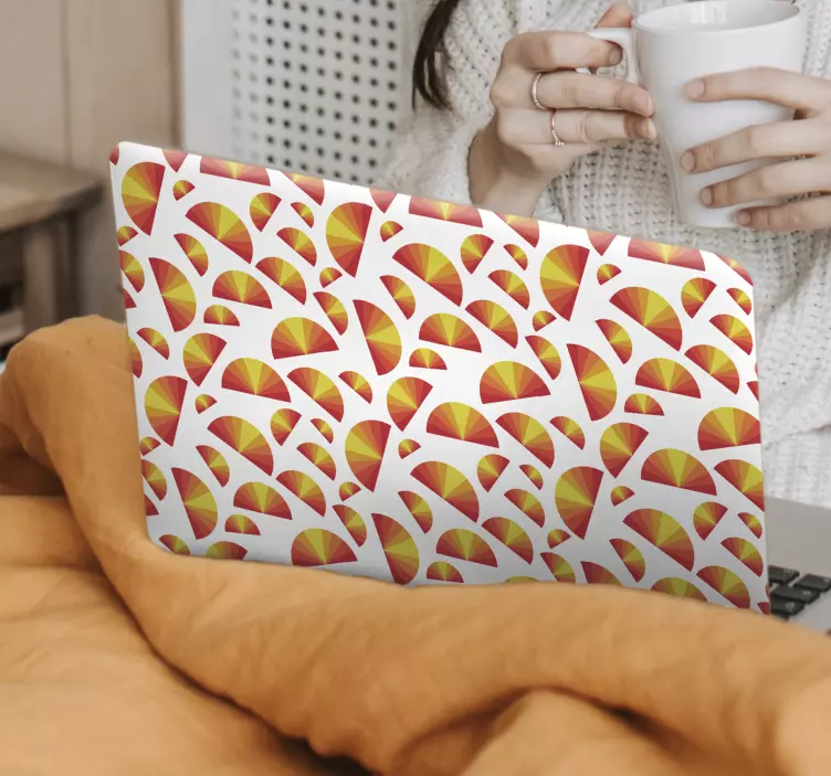 Ryškios geometrinės figūros Nešiojamojo kompiuterio lipdukas - „Tenstickers“