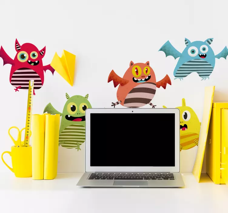 Ryškių animacinių būtybių lipdukas vaikams - „Tenstickers“