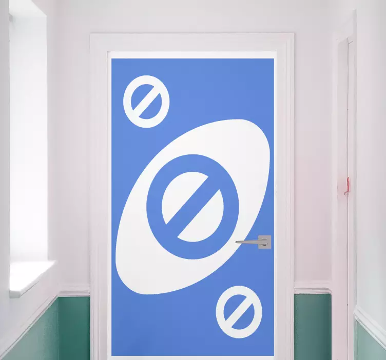 Ryškus apvalus dizainas durų lipdukas - „Tenstickers“