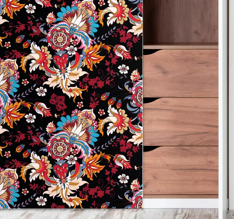 Ryškus botaninis motyvas dekoratyvinis lipdukas - „Tenstickers“