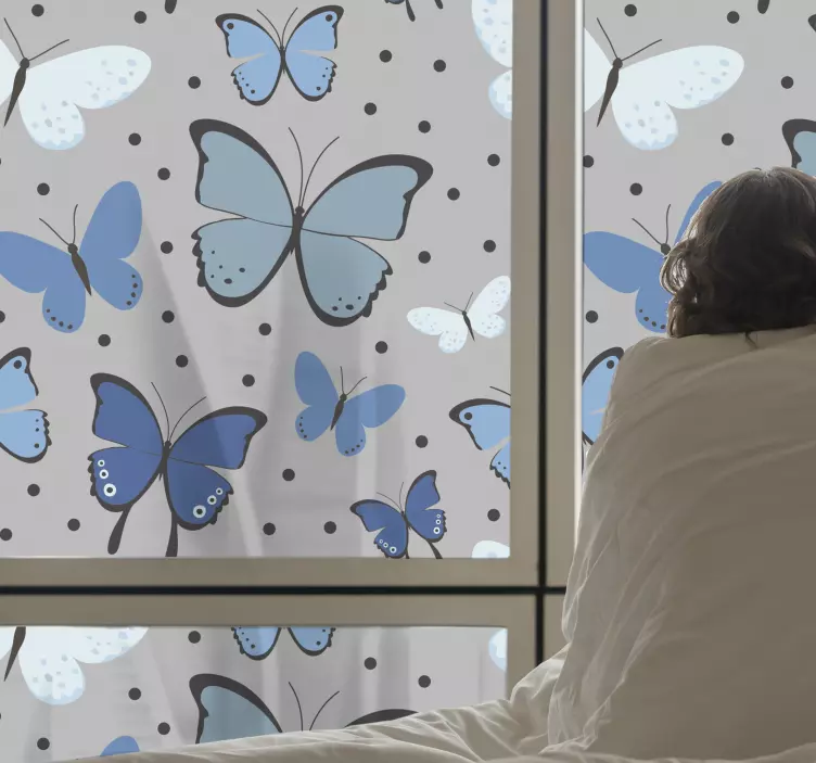 Ryškus drugelio motyvas gyvūnų lipdukas - „Tenstickers“