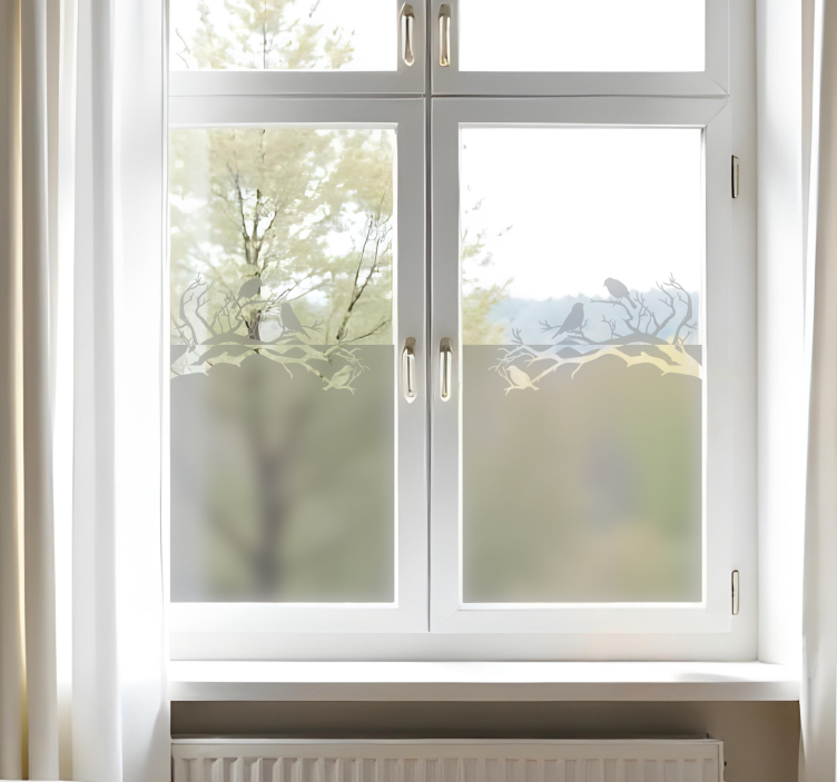 šakos su paukščiais lipdukas ant stiklo - „Tenstickers“