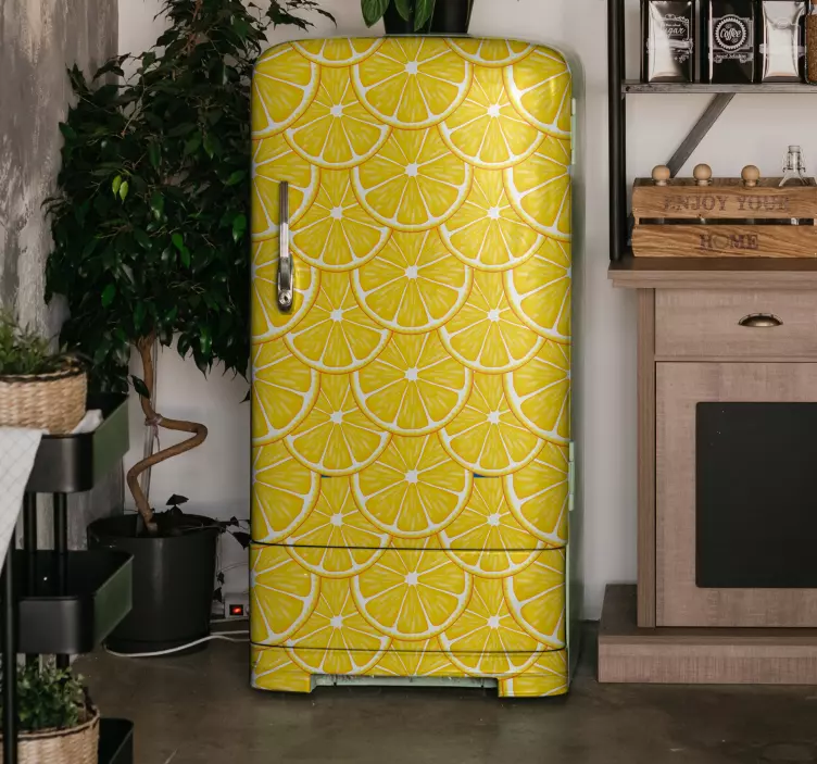 Šaldytuvo lipdukas citrinos griežinėlio koncepcija - „Tenstickers“