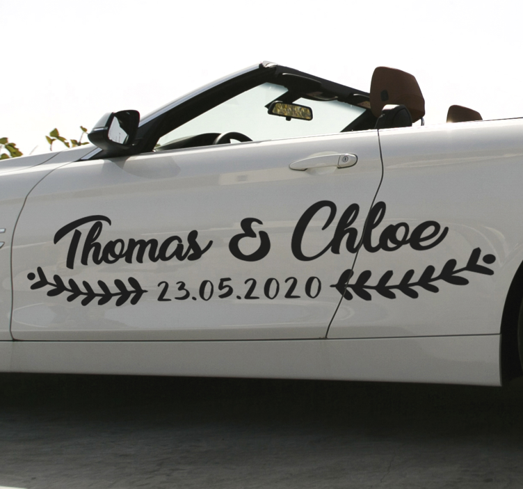 Santuokos dekoravimo vestuvių lipdukas - „Tenstickers“