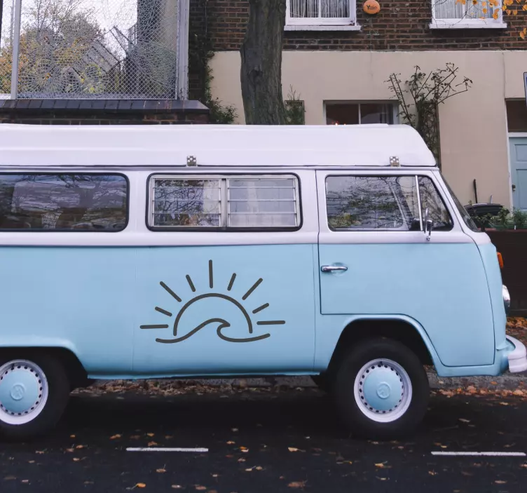 Saulės banga karavanas lipdukas - „Tenstickers“