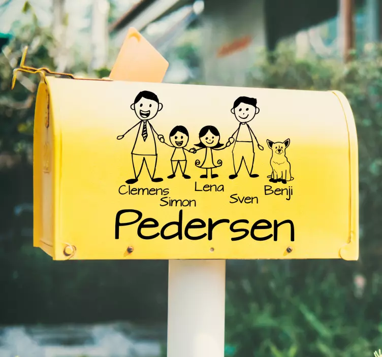 šeimos personažo iliustracija lipni lenta - „Tenstickers“