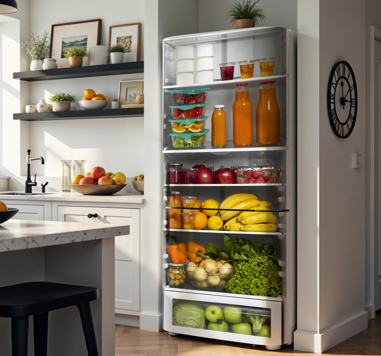 šeimos savaitės maistas šaldytuvo lipdukas - „Tenstickers“