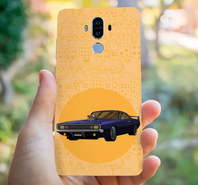 Vintažinis lenktynių dizainas Huawei lipdukas - „Tenstickers“