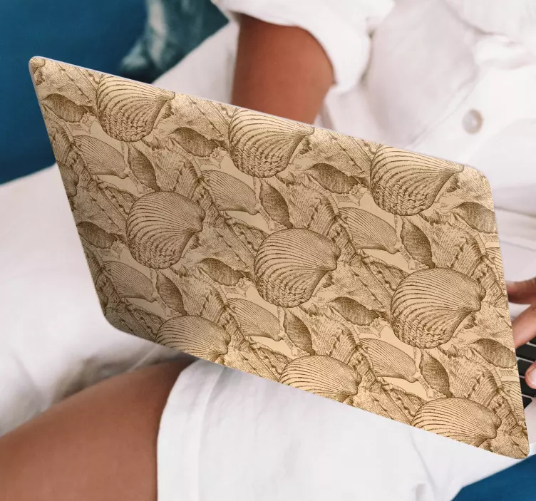 Senovinių kriauklių nešiojamųjų kompiuterių odos - „Tenstickers“