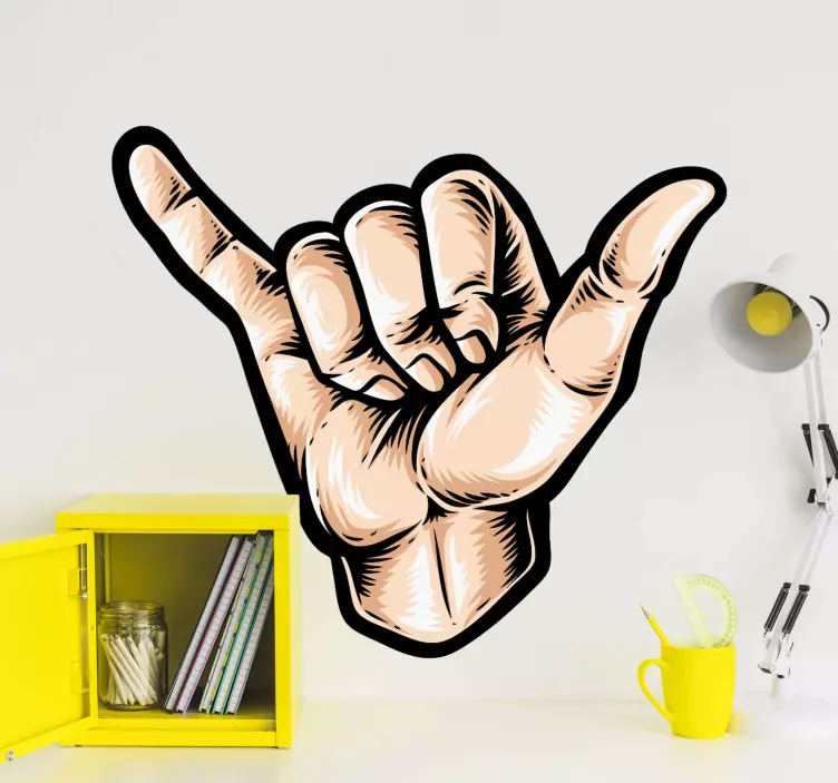 "shaka" lipduko rankos nešiojamojo kompiuterio odos - „Tenstickers“