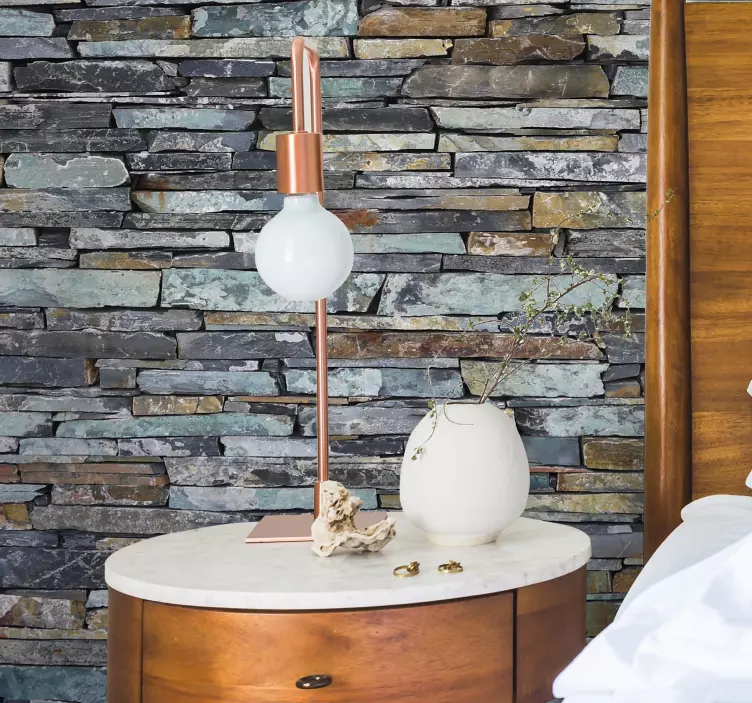 Siauros plytų sienos freskos lipdukas - „Tenstickers“