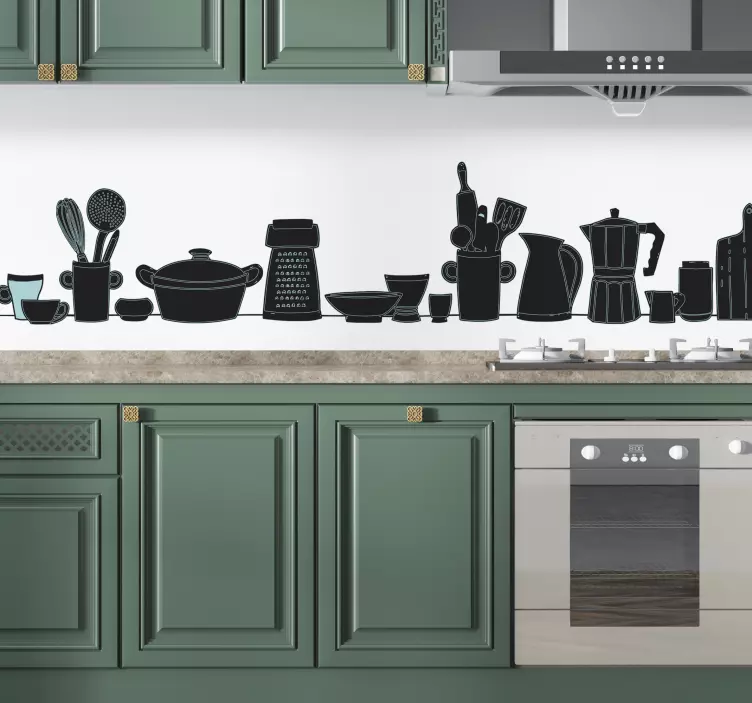 Sienų lipdukas virtuvei indų siluetai - „Tenstickers“