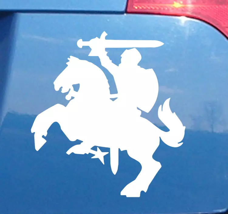 Siluetuotas vytis logotipo automobilio lipdukas - „Tenstickers“