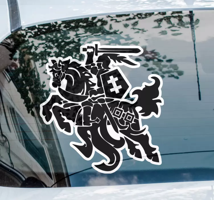 Siluetuotas vytis automobilio vinilo lipdukas - „Tenstickers“