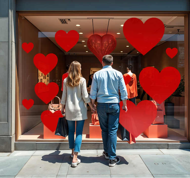širdies pakuotė Šventojo Valentino lipdukas - „Tenstickers“