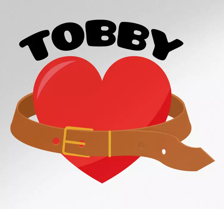 širdis su diržu meilės lipdukas - „Tenstickers“