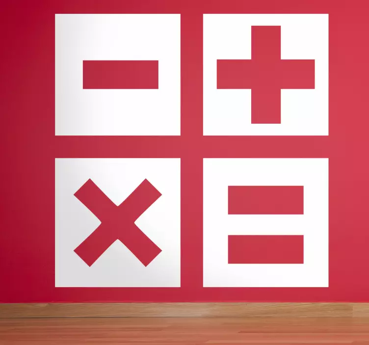 Skaičiuoklės ženklų lipdukas - „Tenstickers“