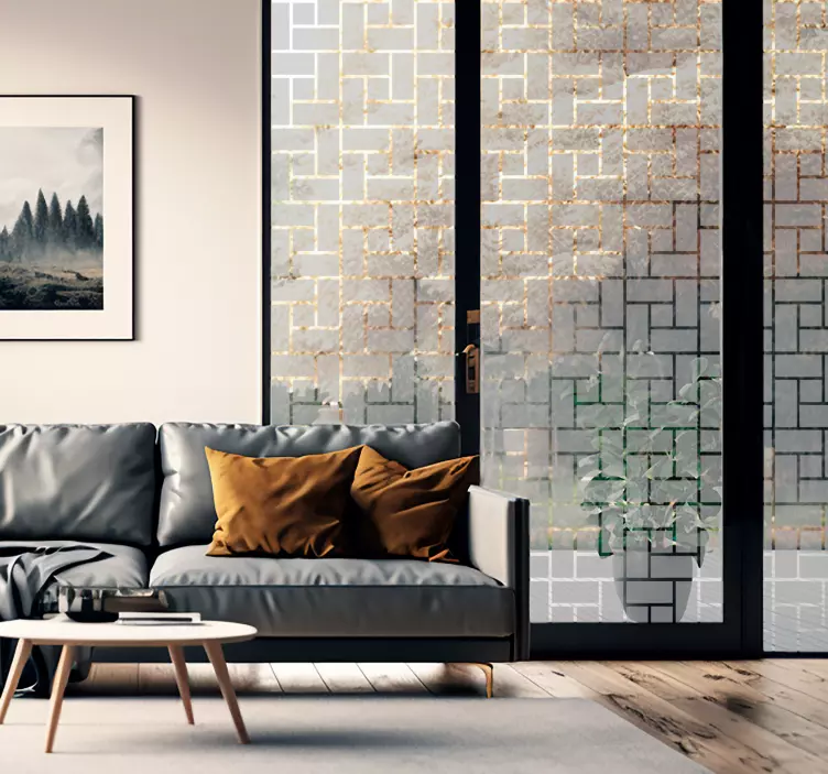 Skaidrus plytos lipdukas ant stiklo - „Tenstickers“