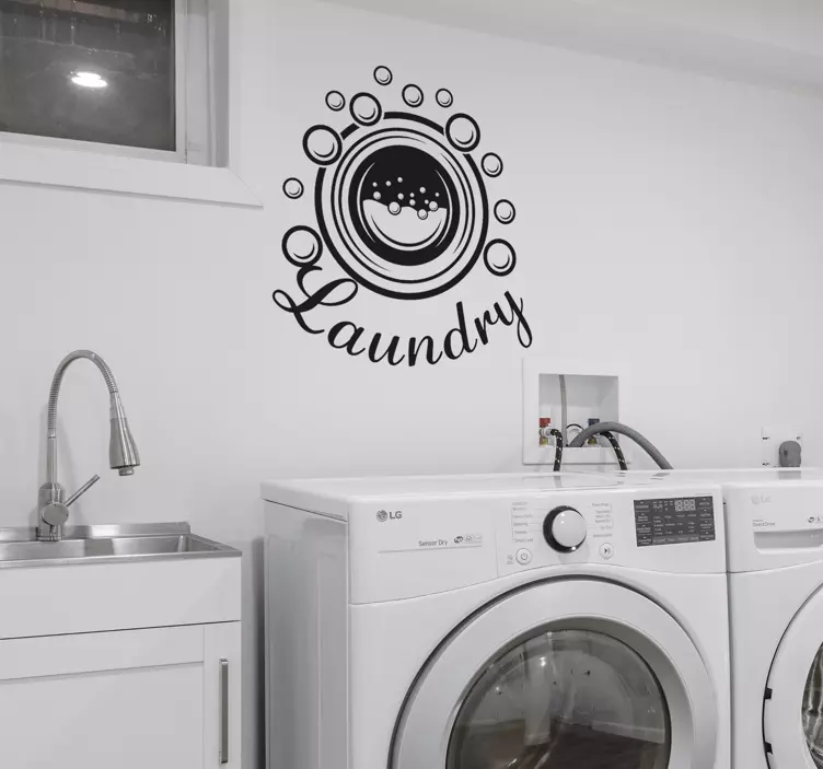 Skalbinių burbulų kabučių lipdukas ant sienos - „Tenstickers“