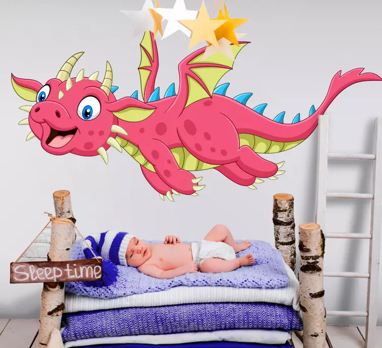 Skraidantis dinozauras su sparnų miegamojo lipduku - „Tenstickers“