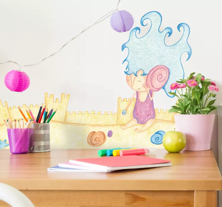 Smėlio dėžės paplūdimyje animuotasis paveiksliukas - „Tenstickers“