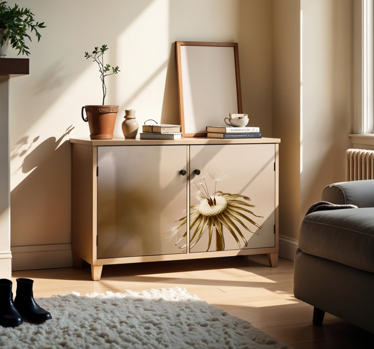 Smėlio spalvos kiaulpienė baldų lipdukas - „Tenstickers“