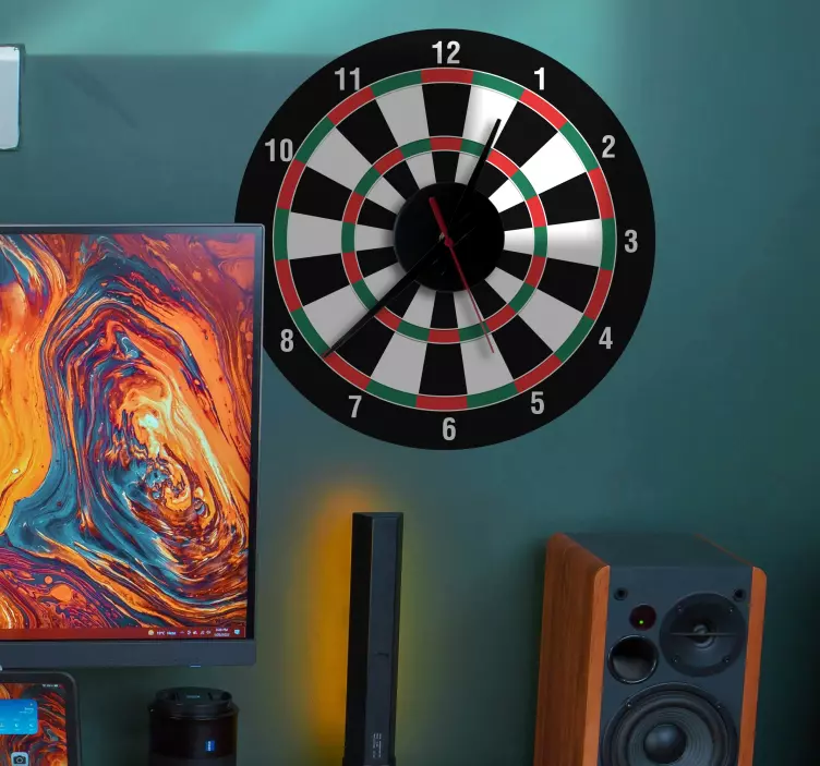 Smiginio lenta Sienų laikrodžių lipdukas - „Tenstickers“